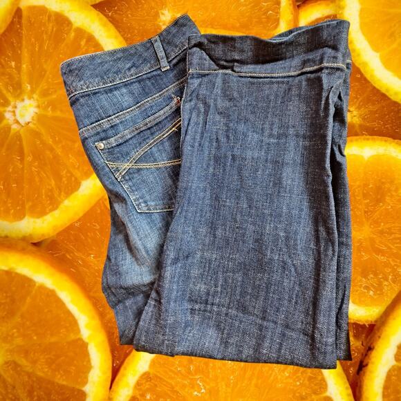 Tommy Hilfiger Women's Hope‎ Crop Blue Washed Capri Stretch Jeans  Size 16 - Picture 1 of 7